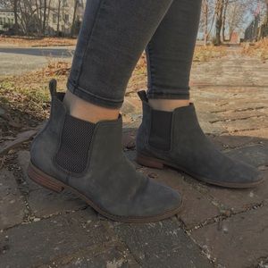 forged iron grey suede women's ella booties